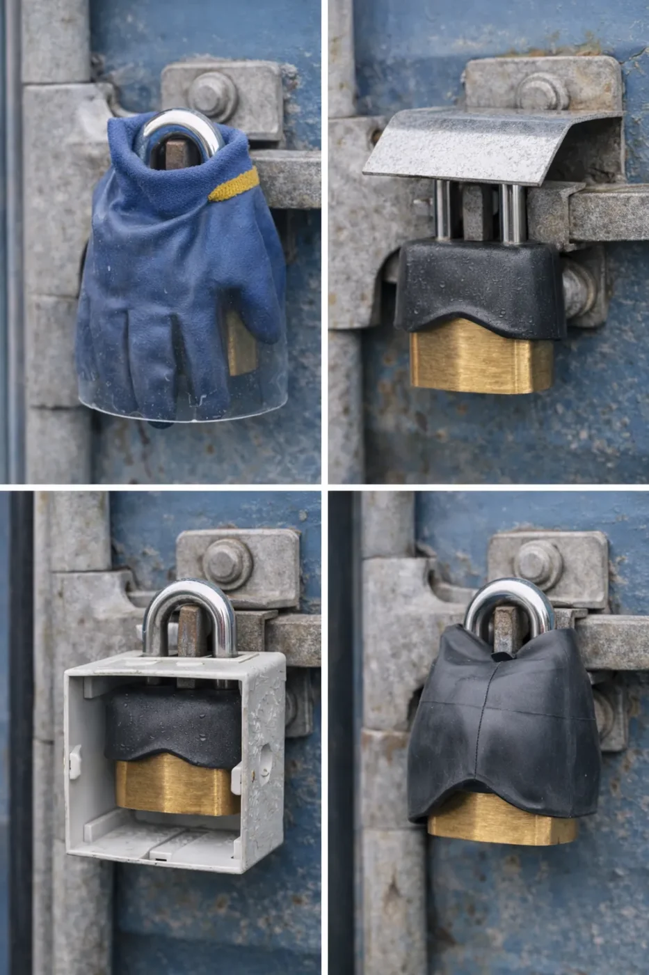 Container lock protective covers